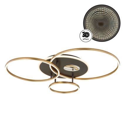 Globo - LED Dimmable ceiling light LED/54W/230V 2700-6500K 90x70 cm black + remote control
