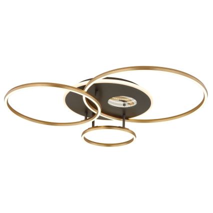 Globo - LED Dimmable ceiling light LED/54W/230V 2700-6500K 90x70 cm black + remote control