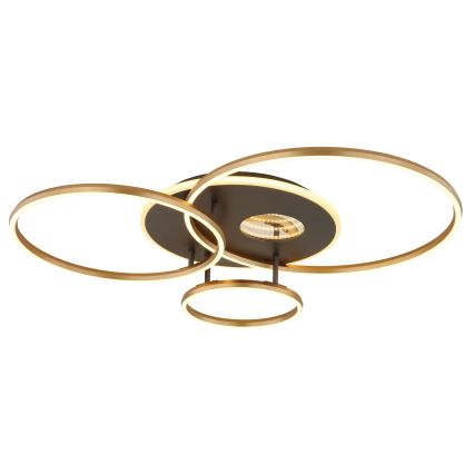 Globo - LED Dimmable ceiling light LED/54W/230V 2700-6500K 90x70 cm black + remote control