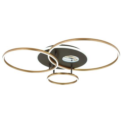 Globo - LED Dimmable ceiling light LED/54W/230V 2700-6500K 90x70 cm black + remote control