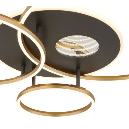 Globo - LED Dimmable ceiling light LED/54W/230V 2700-6500K 90x70 cm black + remote control