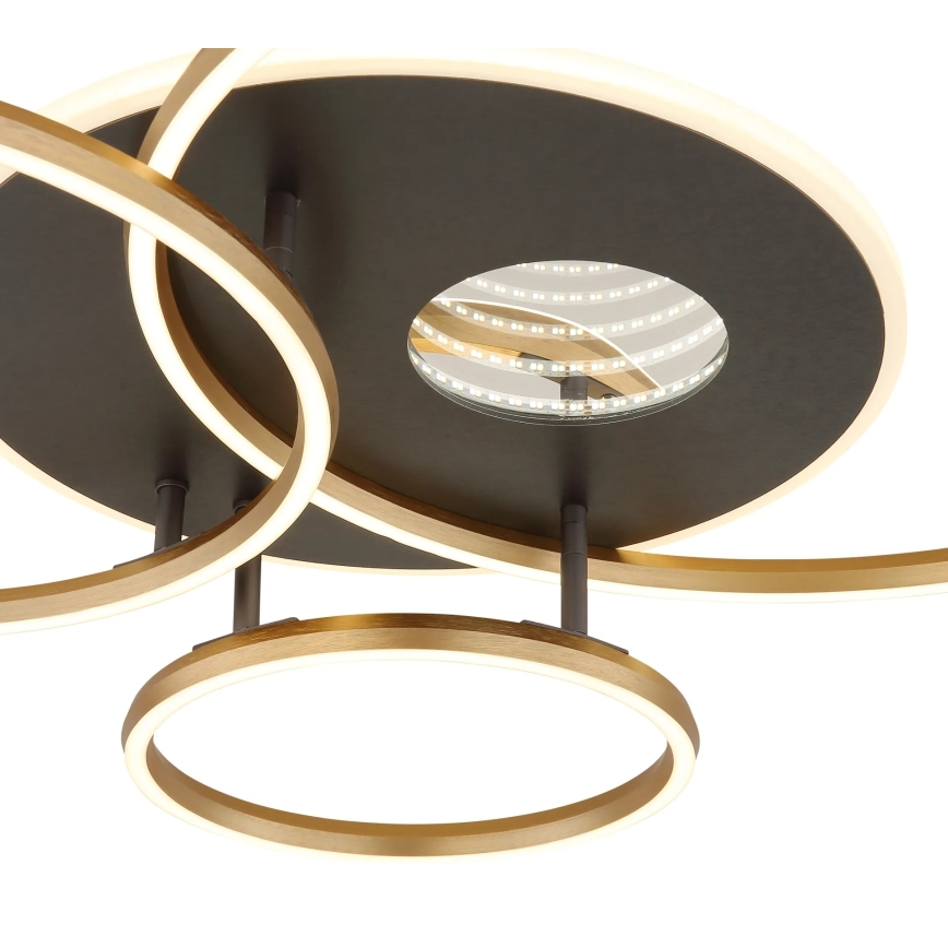 Globo - LED Dimmable ceiling light LED/54W/230V 2700-6500K 90x70 cm black + remote control