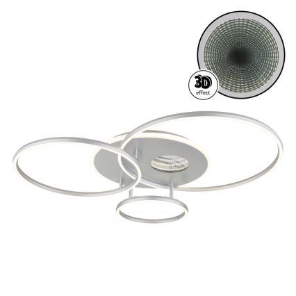 Globo - LED Dimmable Ceiling Light LED/54W/230V 2700-6500K 90x70 cm Silver + Remote Control
