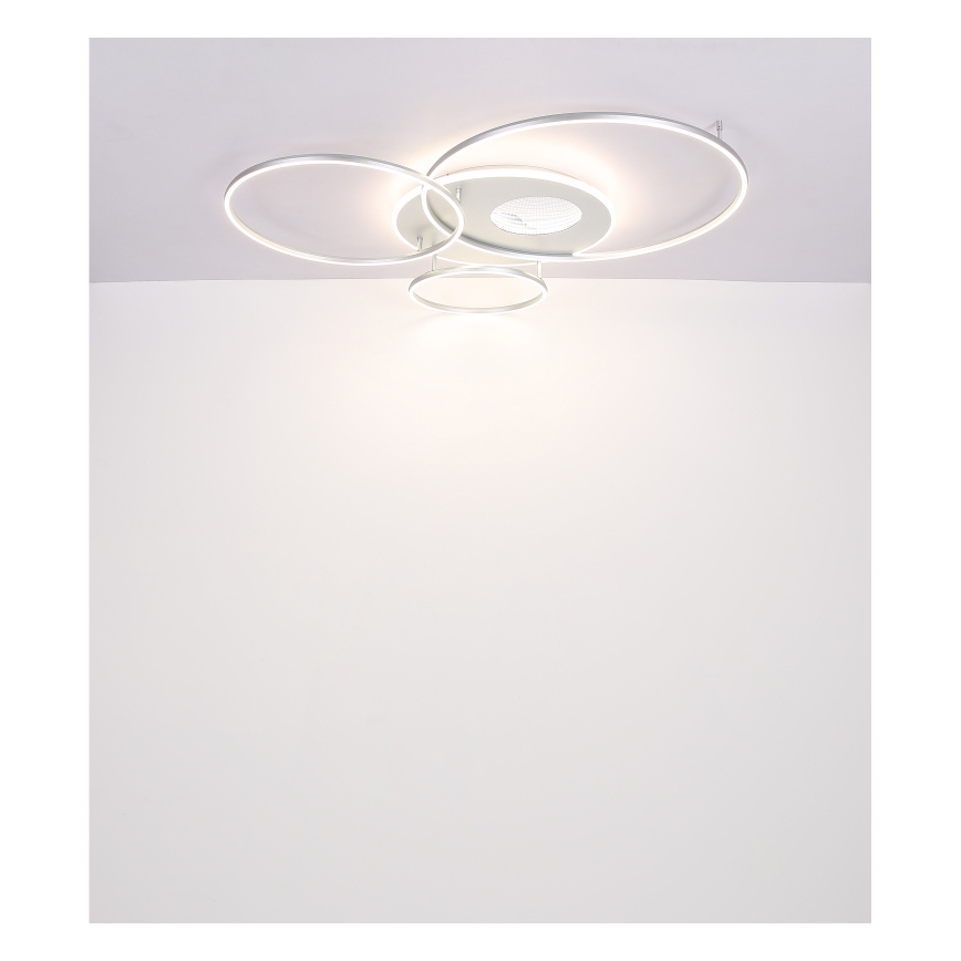 Globo - Dimmable LED Ceiling Light LED/70W/230V 2700-6500K Matte Chrome + Remote Control