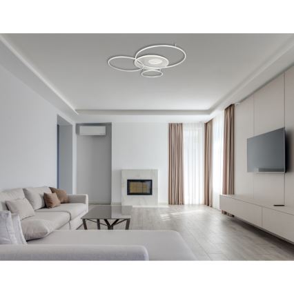Globo - LED Dimmable ceiling light LED/70W/230V 2700-6500K matte chrome + remote control