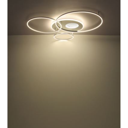 Globo - LED Dimmable ceiling light LED/70W/230V 2700-6500K matte chrome + remote control