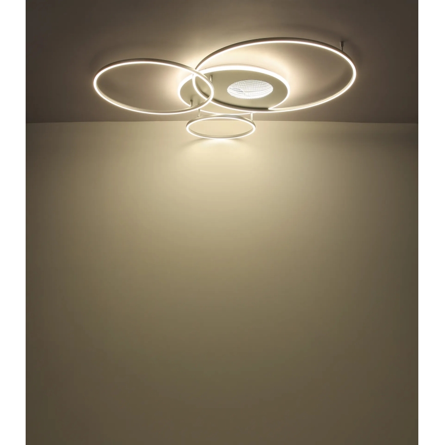 Globo - LED Dimmable Ceiling Light LED/70W/230V 2700-6500K Tuya Wi-Fi Matte Chrome + Remote Control