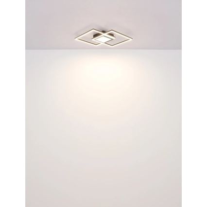 Globo - Dimmable LED ceiling light 32W/230V 2700-6500K 42.6x42.6 cm black + remote control