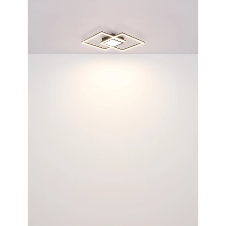 Globo - Dimmable LED ceiling light 32W/230V 2700-6500K 42.6x42.6 cm black + remote control
