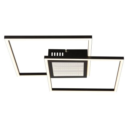 Globo - Dimmable LED ceiling light 32W/230V 2700-6500K 42.6x42.6 cm black + remote control