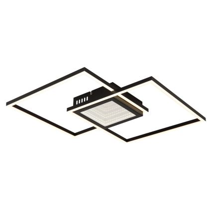 Globo - Dimmable LED ceiling light 32W/230V 2700-6500K 42.6x42.6 cm black + remote control