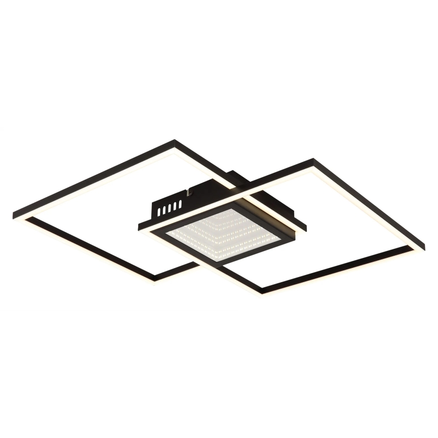 Globo - Dimmable LED ceiling light 32W/230V 2700-6500K 42.6x42.6 cm black + remote control