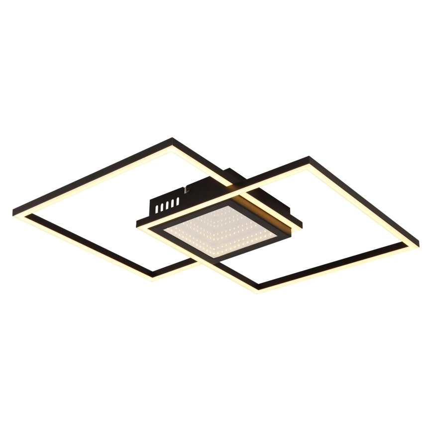Globo - Dimmable LED ceiling light 32W/230V 2700-6500K 42.6x42.6 cm black + remote control