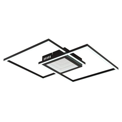 Globo - Dimmable LED ceiling light 32W/230V 2700-6500K 42.6x42.6 cm black + remote control