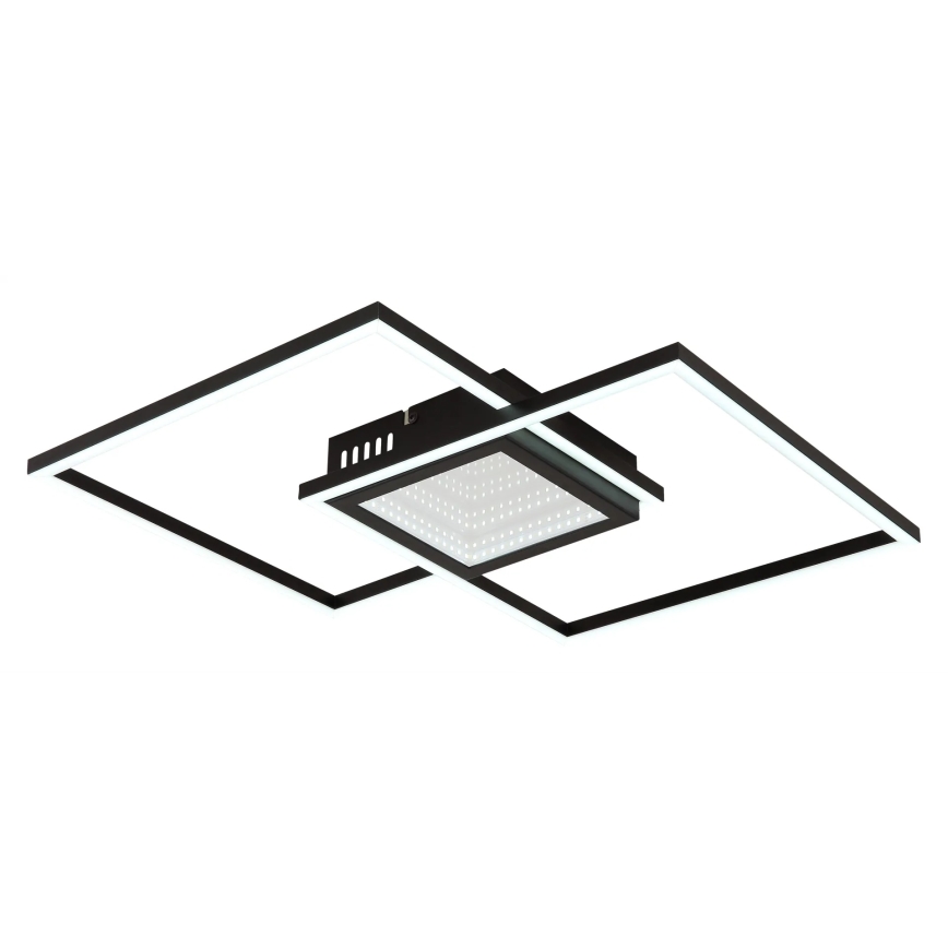 Globo - Dimmable LED ceiling light 32W/230V 2700-6500K 42.6x42.6 cm black + remote control