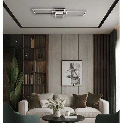 Globo - Dimmable LED Ceiling Light LED/60W/230V 2700-6500K 42x110,8 cm Black + Remote Control