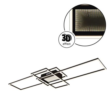 Globo - Dimmable LED Ceiling Light LED/60W/230V 2700-6500K 42x110,8 cm Black + Remote Control