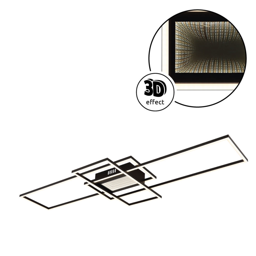 Globo - Dimmable LED Ceiling Light LED/60W/230V 2700-6500K 42x110,8 cm Black + Remote Control