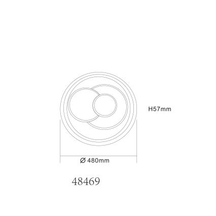 Globo - LED Ceiling Light LED/36W/230V 3000/4000/6500K Ø 48 cm