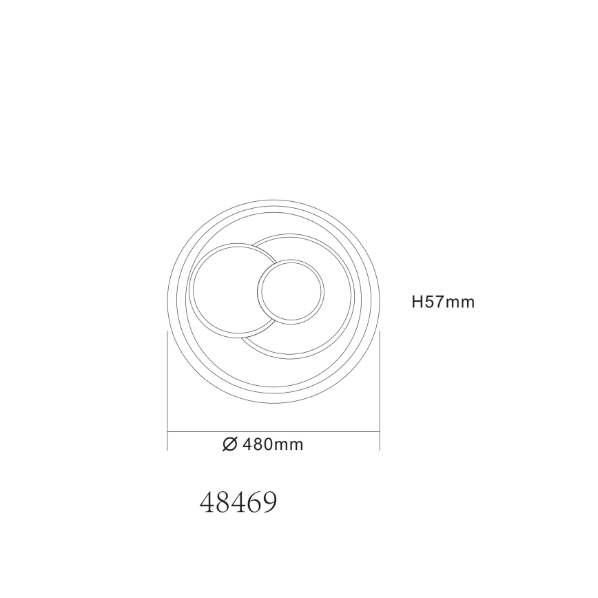 Globo - LED Ceiling Light LED/36W/230V 3000/4000/6500K Ø 48 cm