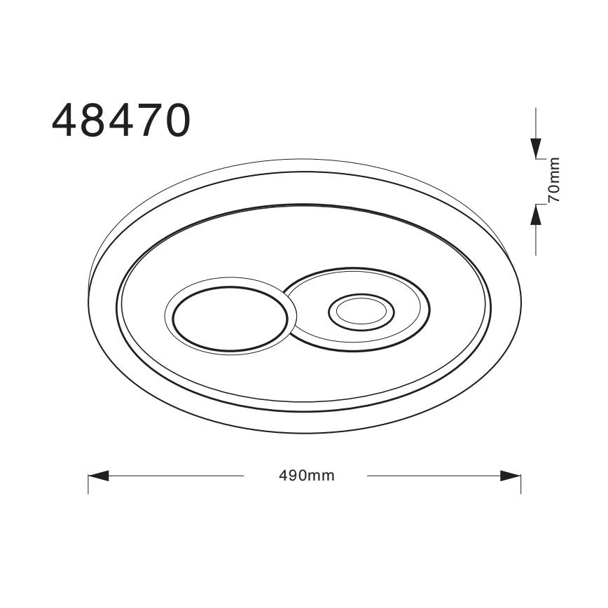 Globo - LED Ceiling light LED/36W/230V 3000/4000/6500K Ø 49 cm