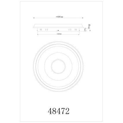 Globo - LED Ceiling Light LED/40W/230V 2700/4000/6500K Ø 49 cm