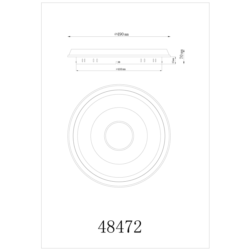 Globo - LED Ceiling Light LED/40W/230V 2700/4000/6500K Ø 49 cm