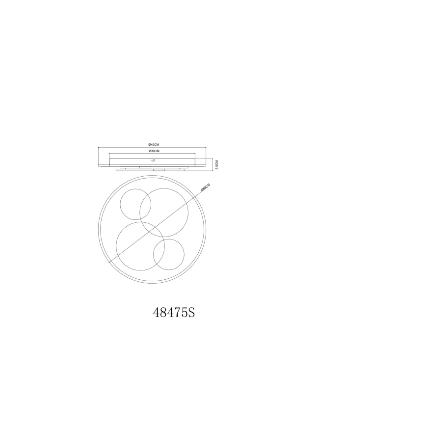 Globo - LED Ceiling Light LED/40W/230V 3000K Ø 49 cm