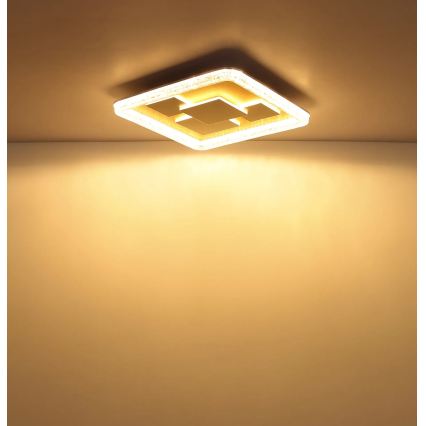 Globo - LED Ceiling Light LED/40W/230V 3000K 48,8x48,8 cm gold