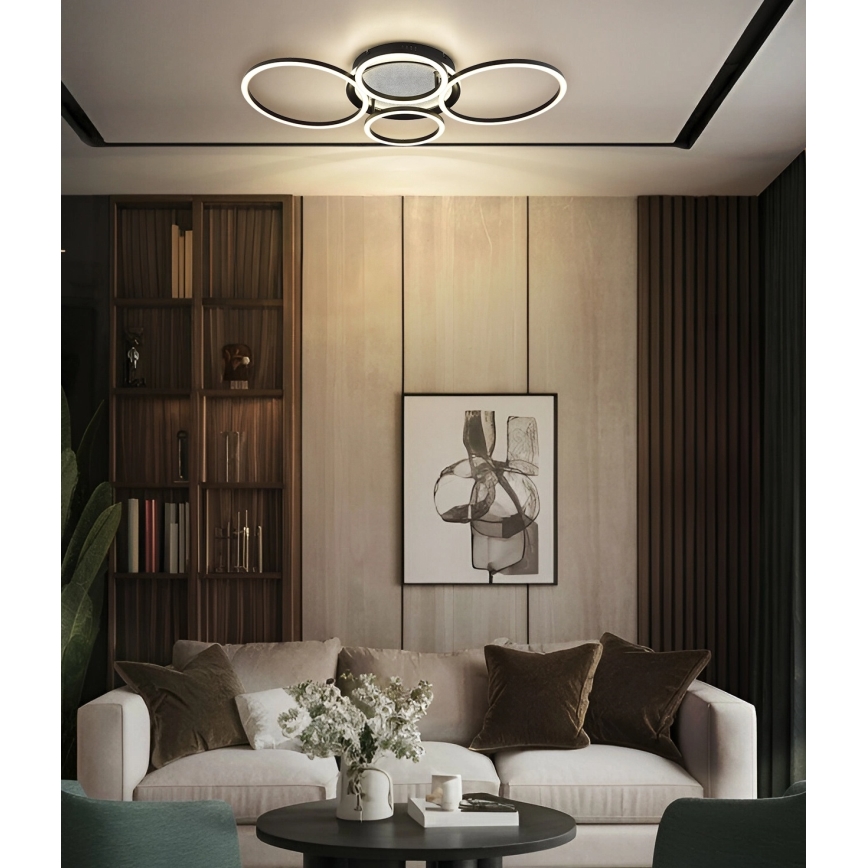 Globo - LED Ceiling Light LED/40W/230V 4000K 72x52 cm Black
