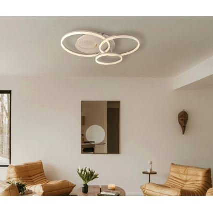 Globo - LED Ceiling Light LED/40W/230V 3000K 78x60 cm beige