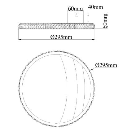 Globo - LED Ceiling Light LED/12W/230V 3000/4000/6000K Ø 29,5 cm gold