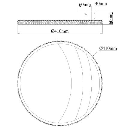 Globo - LED ceiling light LED/24W/230V 3000/4000/6000K dia. 41 cm gold