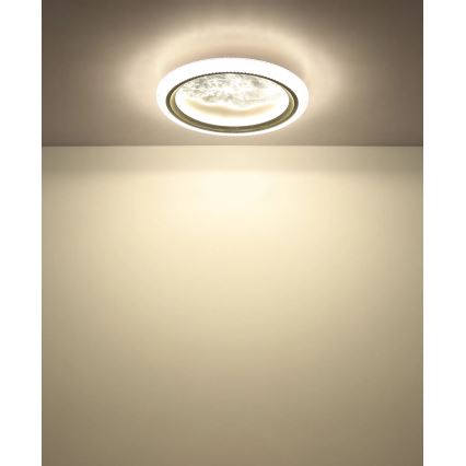 Globo - LED Ceiling Light LED/28W/230V 3000/4200/6000K Ø 39,5 cm Silver