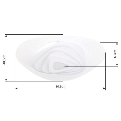 Globo - LED Dimmable ceiling light LED/40W/230V 3000-6500K 50,2x48,8 cm Wi-Fi Tuya + remote control