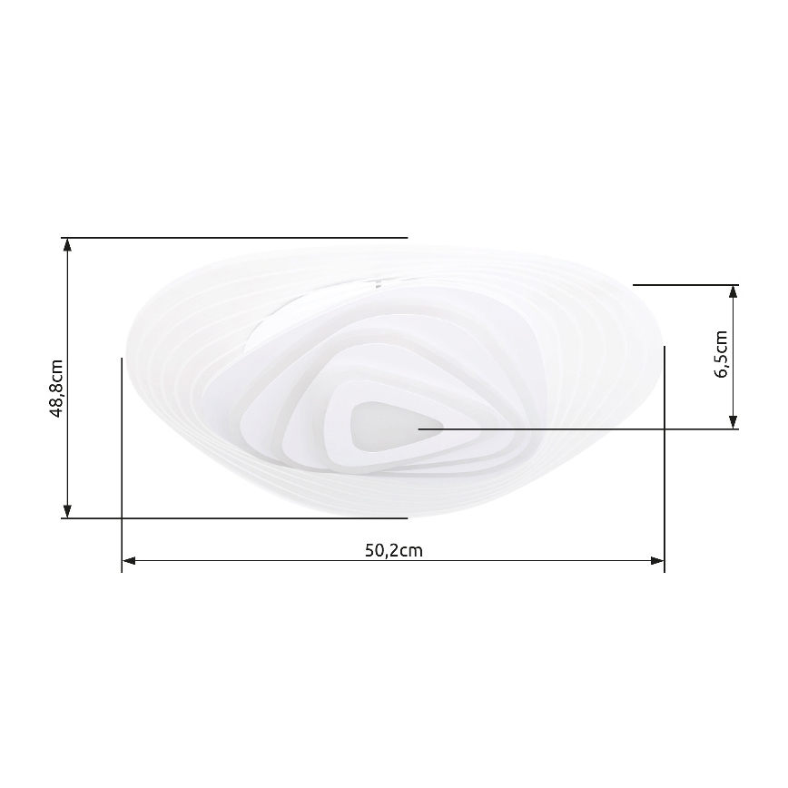 Globo - LED Dimmable ceiling light LED/40W/230V 3000-6500K 50,2x48,8 cm Wi-Fi Tuya + remote control