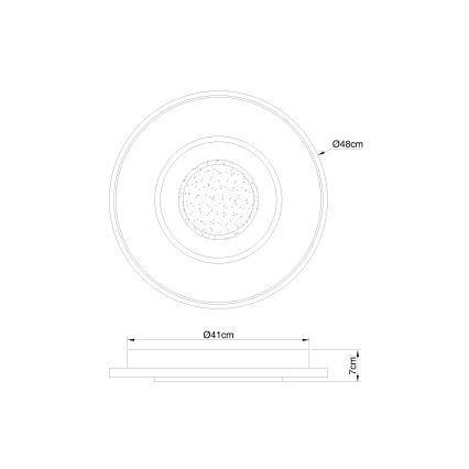 Globo - LED Dimmable ceiling light LED/36W/230V 2700-6000K + remote control