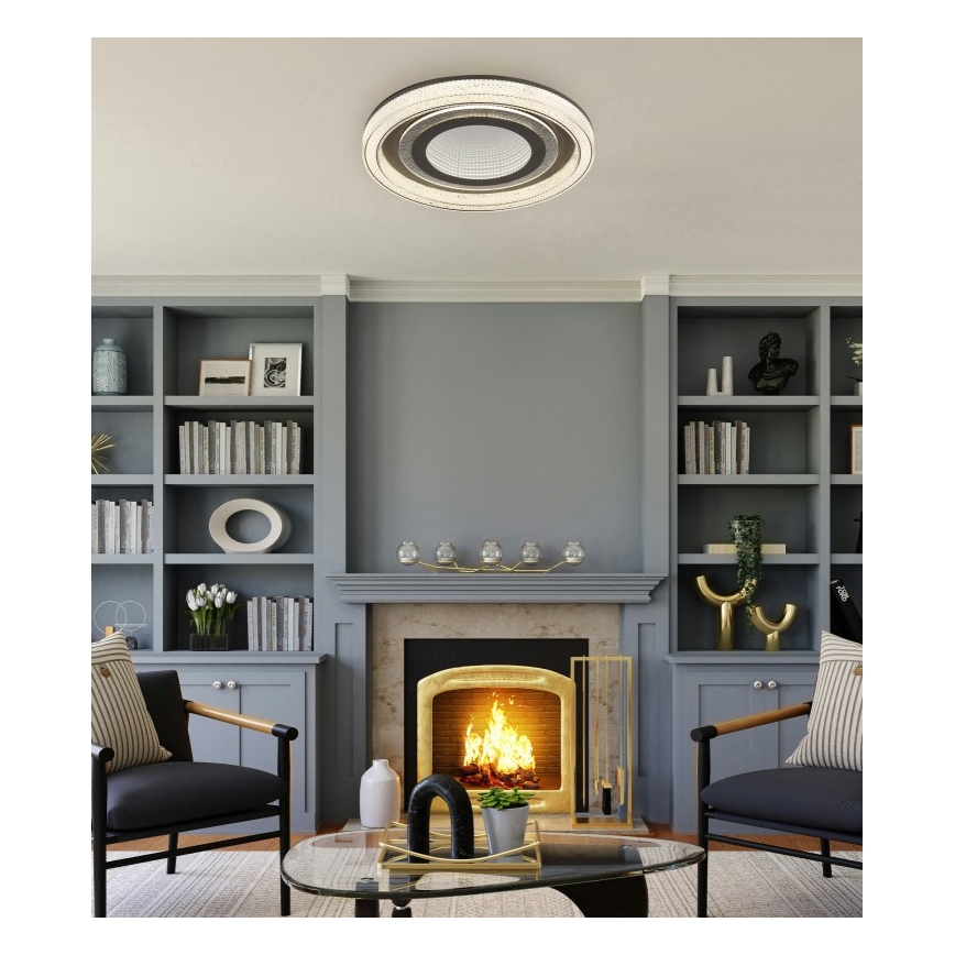 Globo - LED Dimmable ceiling light LED/48W/230V 2700-6000K d. 48 cm anthracite + remote control