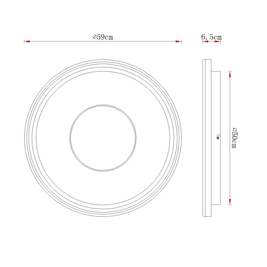 Globo - LED Dimmable ceiling light LED/60W/230V 2700-6000K diameter 59 cm beige + remote control