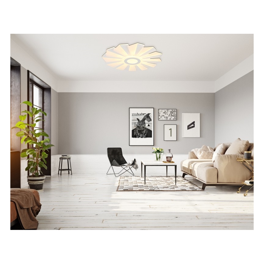 Globo - LED Dimmable ceiling light LED/58W/230V 2700-6000K d. 50 cm white + remote control