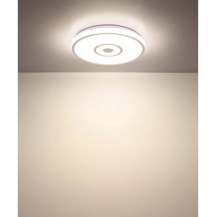 Globo - LED Ceiling Light, 24W, 230V, 3000/4000/6000K, Ø 38 cm, white/matte chrome