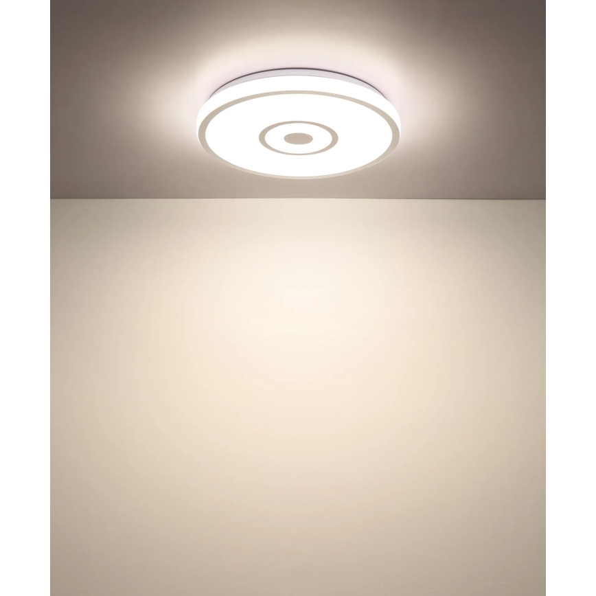Globo - LED Ceiling Light, 24W, 230V, 3000/4000/6000K, Ø 38 cm, white/matte chrome