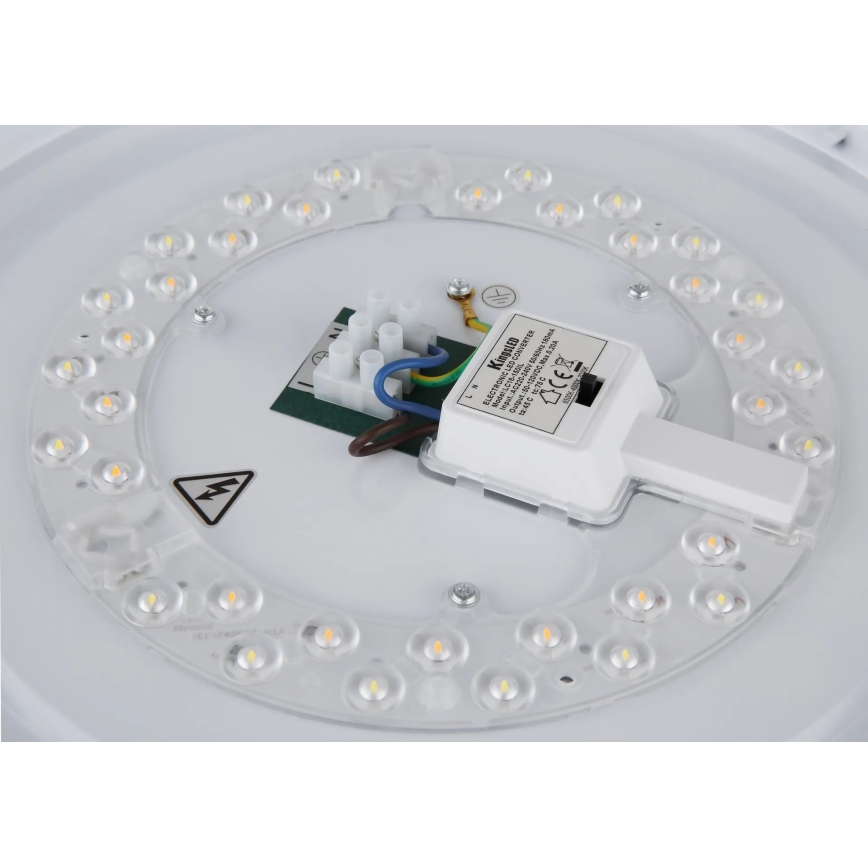Globo - LED Ceiling Light, 24W, 230V, 3000/4000/6000K, Ø 38 cm, white/matte chrome