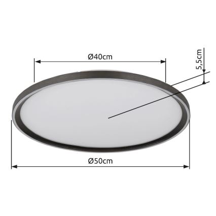 Globo - LED Dimmable ceiling light LED/48W/230V d. 50 cm 2700-6000K + remote control