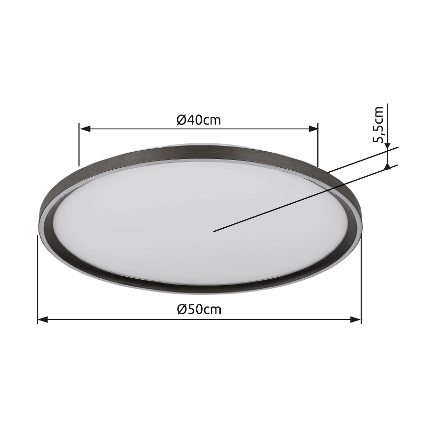 Globo - LED Dimmable ceiling light LED/48W/230V d. 50 cm 2700-6000K + remote control