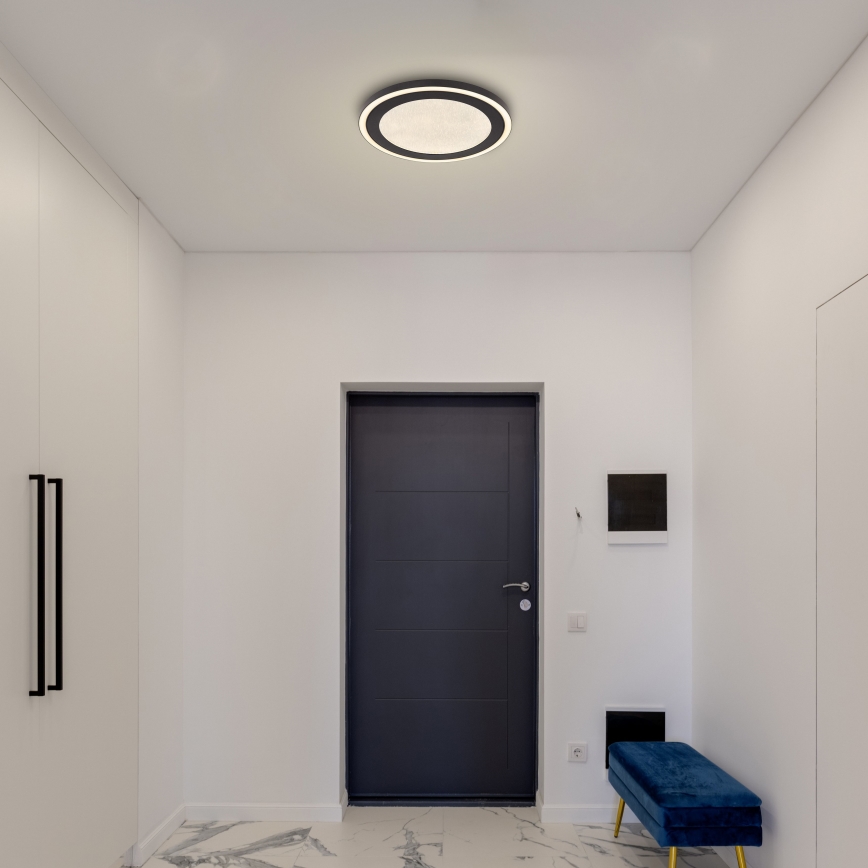 Globo - LED Ceiling light LED/24W/230V 4000K d. 34 cm black
