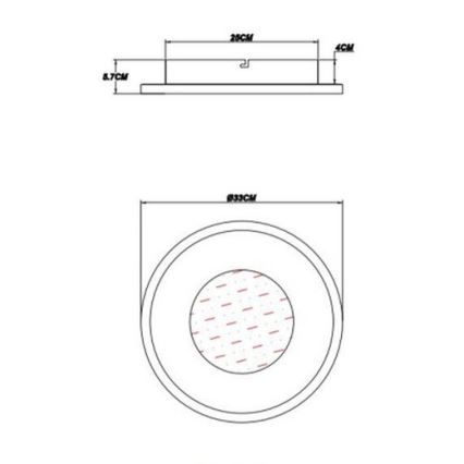 Globo - LED Ceiling light LED/24W/230V 2700/4500/6500K d. 33 cm
