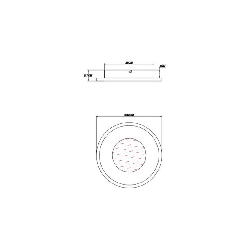 Globo - LED Ceiling light LED/24W/230V 2700/4500/6500K d. 33 cm