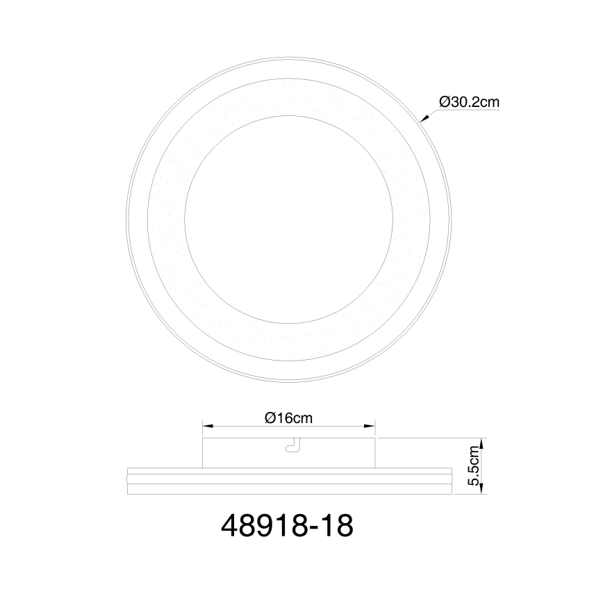 Globo - LED Ceiling light LED/18W/230V d. 30,2 cm
