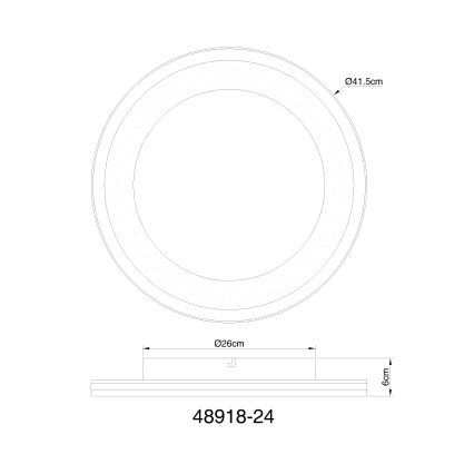 Globo - LED Dimmable ceiling light LED/24W/230V 2700-6000K + remote control